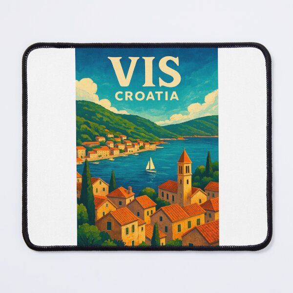 Item preview, Old Town Rooftops and Harbor View, Vis Island, Croatia designed and sold by Aryabek.