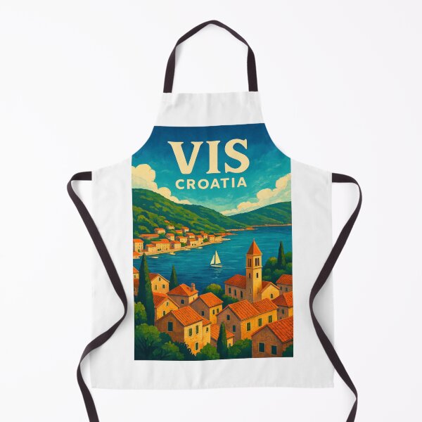 Item preview, Old Town Rooftops and Harbor View, Vis Island, Croatia designed and sold by Aryabek.