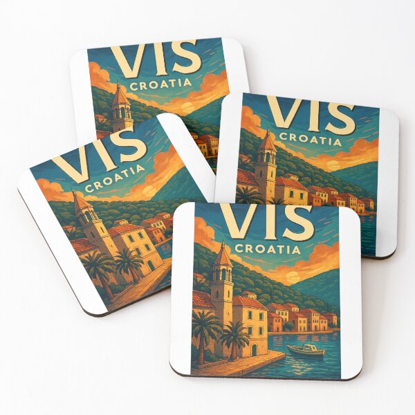 Item preview, Sunset Over Waterfront Promenade, Vis Island, Croatia designed and sold by Aryabek.