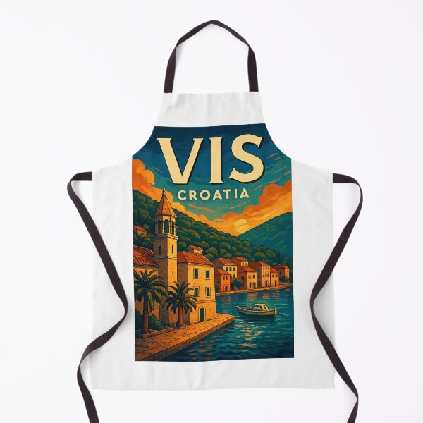 Item preview, Sunset Over Waterfront Promenade, Vis Island, Croatia designed and sold by Aryabek.