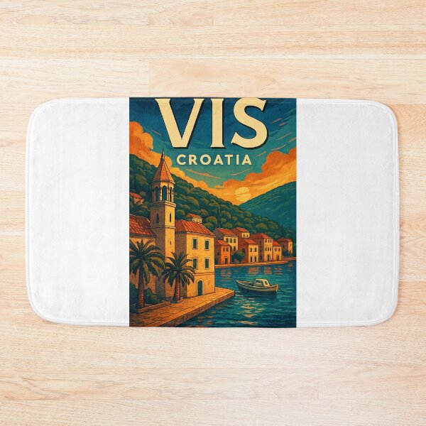 Item preview, Sunset Over Waterfront Promenade, Vis Island, Croatia designed and sold by Aryabek.