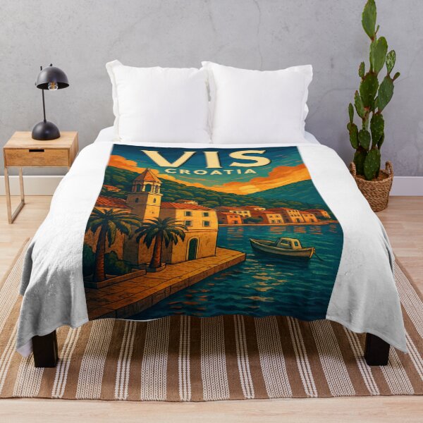 Item preview, Sunset Over Waterfront Promenade, Vis Island, Croatia designed and sold by Aryabek.