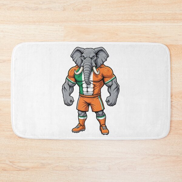 Item preview, Powerful Ivorian Elephant Football Mascot 2026 designed and sold by ArtByKatti.