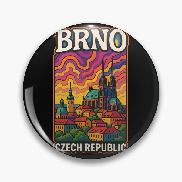 Item preview, Brno Czech Republic Colorful Trippy Travel designed and sold by TomFrontierArt.