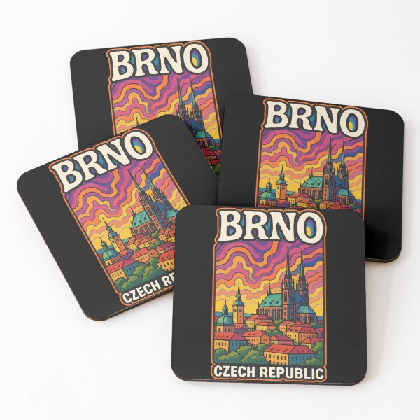 Item preview, Brno Czech Republic Colorful Trippy Travel designed and sold by TomFrontierArt.