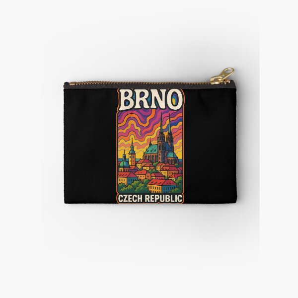 Item preview, Brno Czech Republic Colorful Trippy Travel designed and sold by TomFrontierArt.