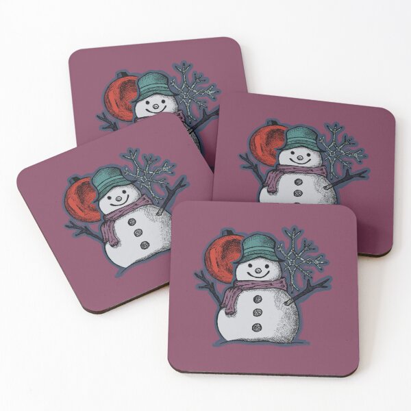 Item preview, Sweet Snowman Glass Ball – Cute Winter Illustration for Kids designed and sold by Half Mess.