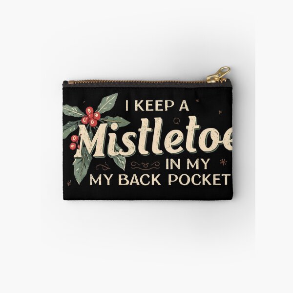 Item preview, I Keep a Mistletoe in My Back Pocket – Vintage Christmas Humor designed and sold by SaritaVerseArt.