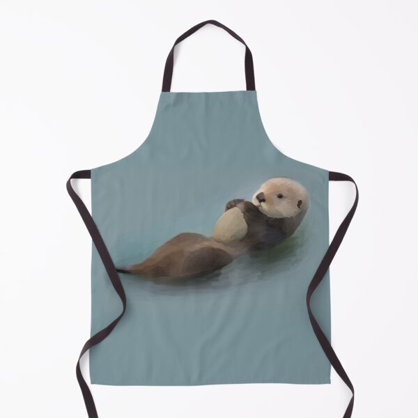 Item preview, Cute Otter holding rock designed and sold by Royal Red Panda.