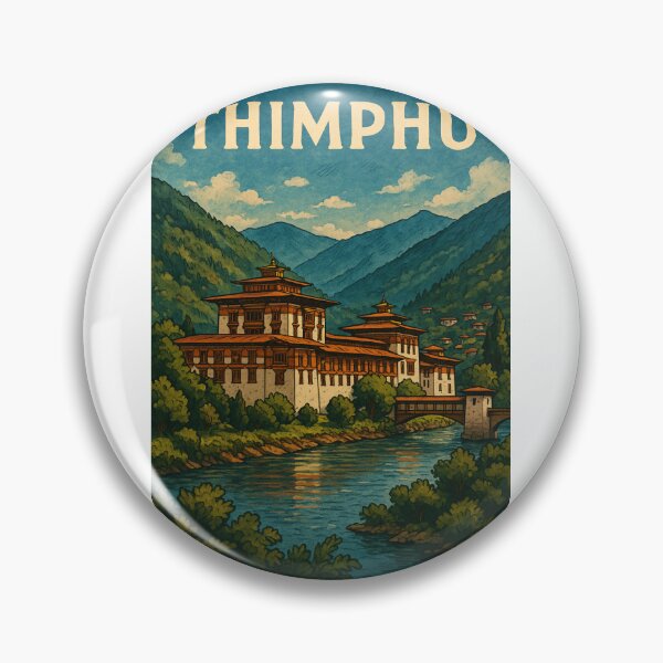 Item preview, Tashichho Dzong and River Valley, Thimphu, Bhutan designed and sold by Aryabek.