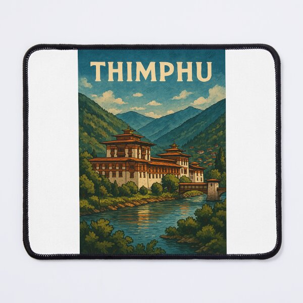 Item preview, Tashichho Dzong and River Valley, Thimphu, Bhutan designed and sold by Aryabek.