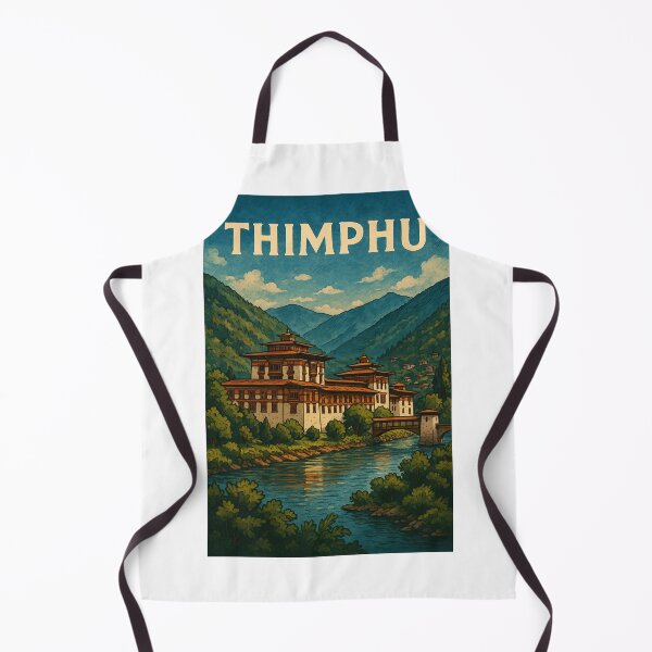 Item preview, Tashichho Dzong and River Valley, Thimphu, Bhutan designed and sold by Aryabek.