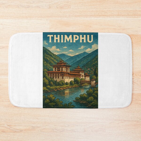 Item preview, Tashichho Dzong and River Valley, Thimphu, Bhutan designed and sold by Aryabek.