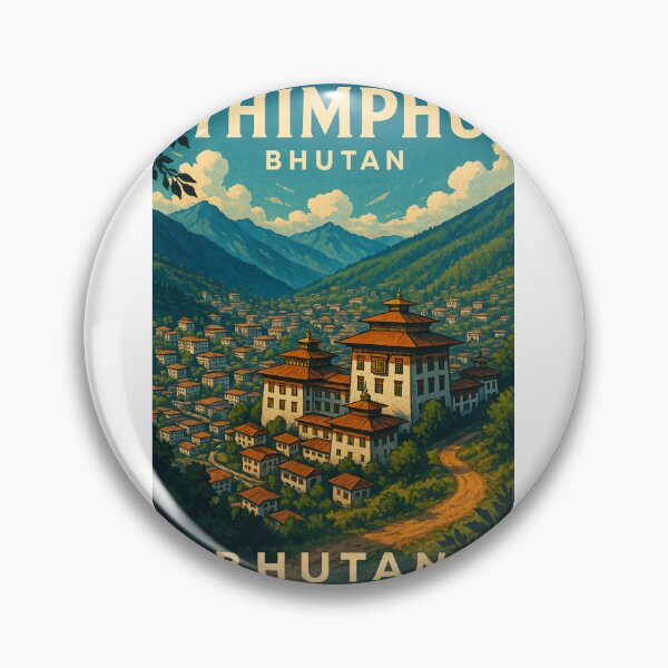 Item preview, Hilltop View of Thimphu Valley and Monasteries, Bhutan designed and sold by Aryabek.
