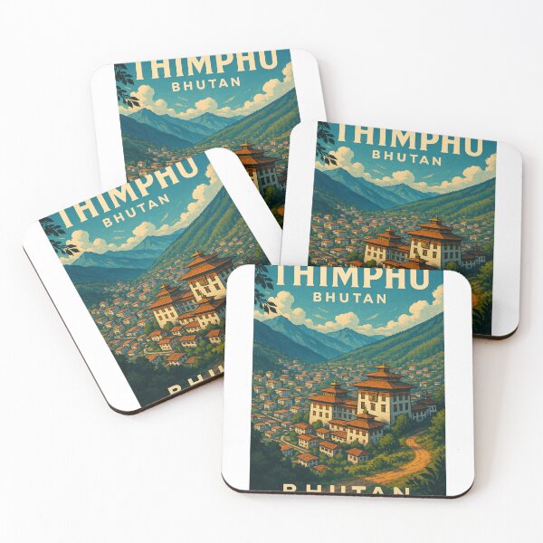 Item preview, Hilltop View of Thimphu Valley and Monasteries, Bhutan designed and sold by Aryabek.
