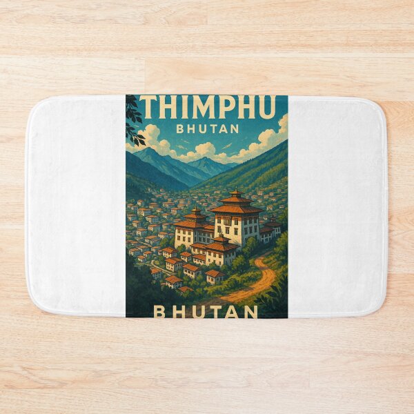 Item preview, Hilltop View of Thimphu Valley and Monasteries, Bhutan designed and sold by Aryabek.