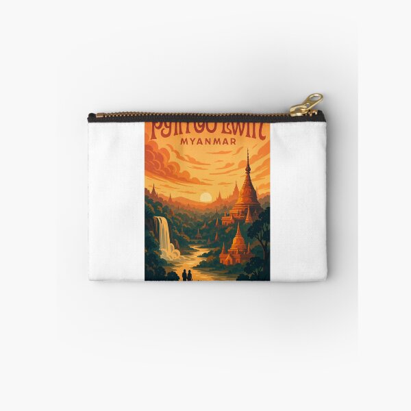 Item preview, Golden Temples and Waterfalls at Sunset, Pyin Oo Lwin, Myanmar designed and sold by Aryabek.