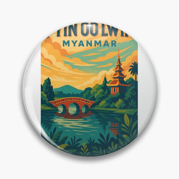 Item preview, Pagoda Reflections and Garden Bridge, Pyin Oo Lwin, Myanmar designed and sold by Aryabek.