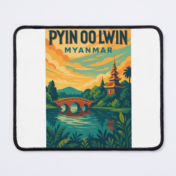 Item preview, Pagoda Reflections and Garden Bridge, Pyin Oo Lwin, Myanmar designed and sold by Aryabek.