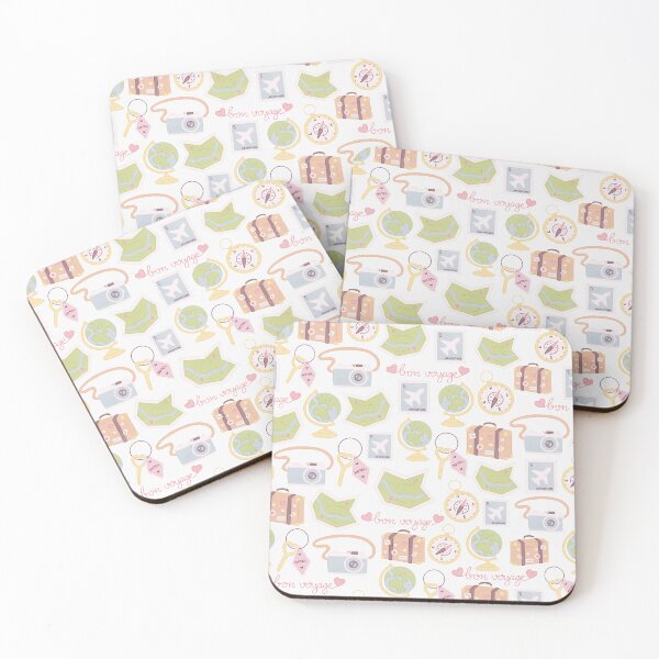 Item preview, travel aesthetic cute pastel pattern designed and sold by winterpumpkin.