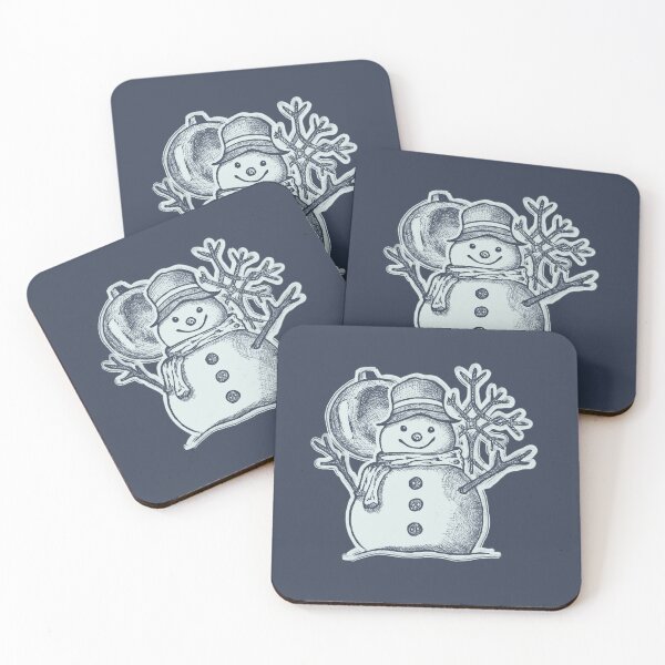 Item preview, Sweet Snowman Glass Ball – Cute Winter Illustration for Kids designed and sold by Half Mess.