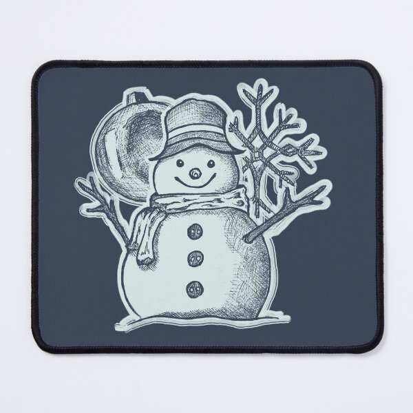 Item preview, Sweet Snowman Glass Ball – Cute Winter Illustration for Kids designed and sold by Half Mess.