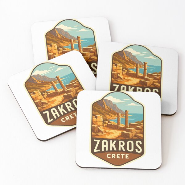 Item preview, Seaside Ruins and Mountain Backdrop, Zakros, Crete, Greece designed and sold by Aryabek.