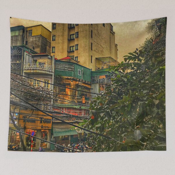 Item preview, Hustle and Bustle of Hanoi | Vietnam Street Photography Print designed and sold by Fourpointstudio.