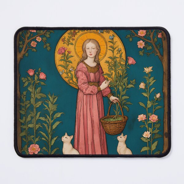 Item preview, Saint Gertrude of Nivelles with cats. designed and sold by Natalia-Vlad.