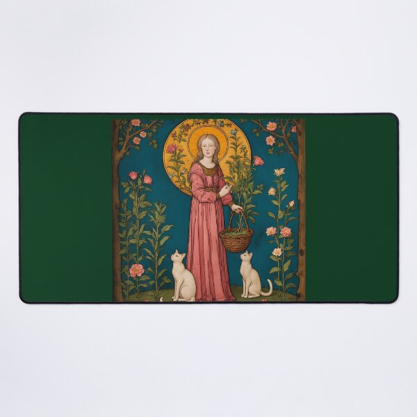 Item preview, Saint Gertrude of Nivelles with cats. designed and sold by Natalia-Vlad.