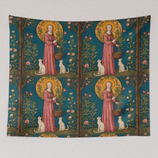 Item preview, Saint Gertrude of Nivelles with cats. designed and sold by Natalia-Vlad.