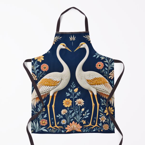 Item preview, Rogan Art Cranes Symmetrical Folk Nature Illustration designed and sold by wpsstudio.