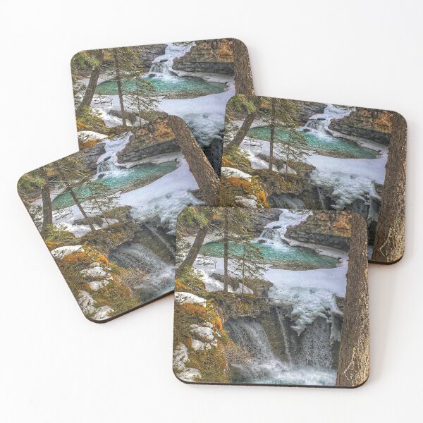 Item preview, Frozen Pools at Johnston Canyon | Banff National Park Nature Print designed and sold by Fourpointstudio.