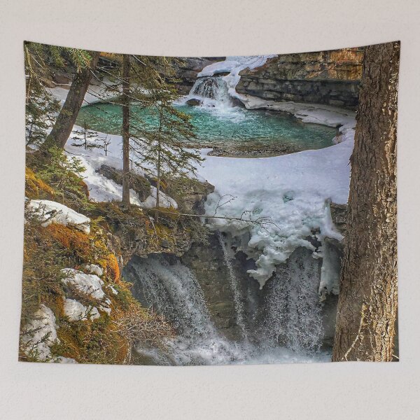 Item preview, Frozen Pools at Johnston Canyon | Banff National Park Nature Print designed and sold by Fourpointstudio.