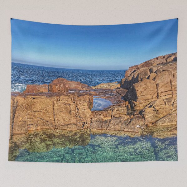 Item preview, Clear Rock Pool on the Australian Coast | Coastal Nature Print designed and sold by Fourpointstudio.