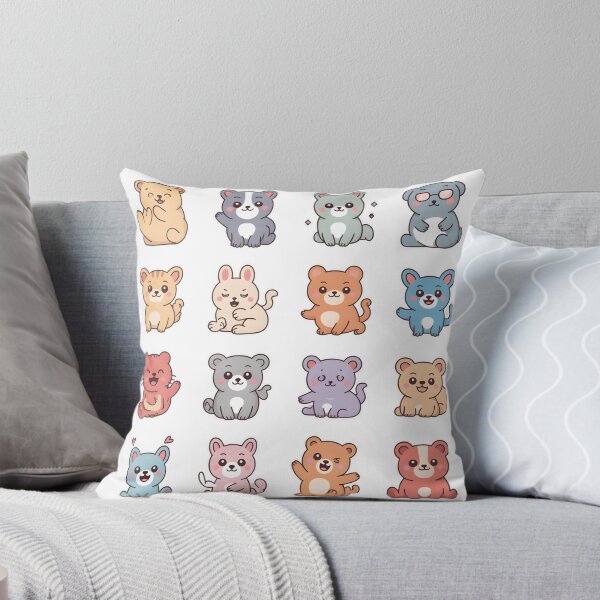 Item preview, Cute Animal Sticker Sheet – 16 Cartoon Creatures in Grid Pack designed and sold by SoftyDesigns.