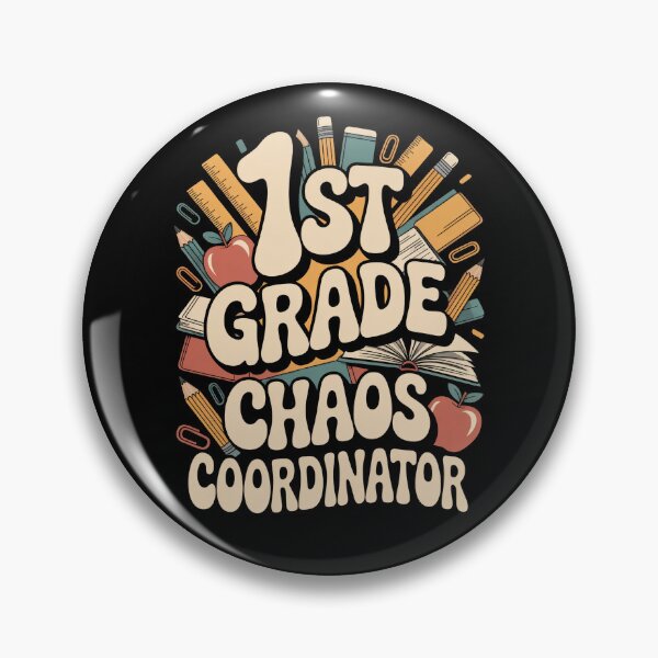 Item preview, 1st Grade Chaos Coordinator First Grade Teacher Retro Groovy 70s designed and sold by ViralVector.