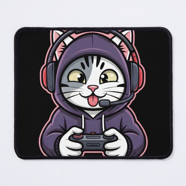 Item preview, Cute Gamer Cat Playing Video Games designed and sold by SoulenCify.