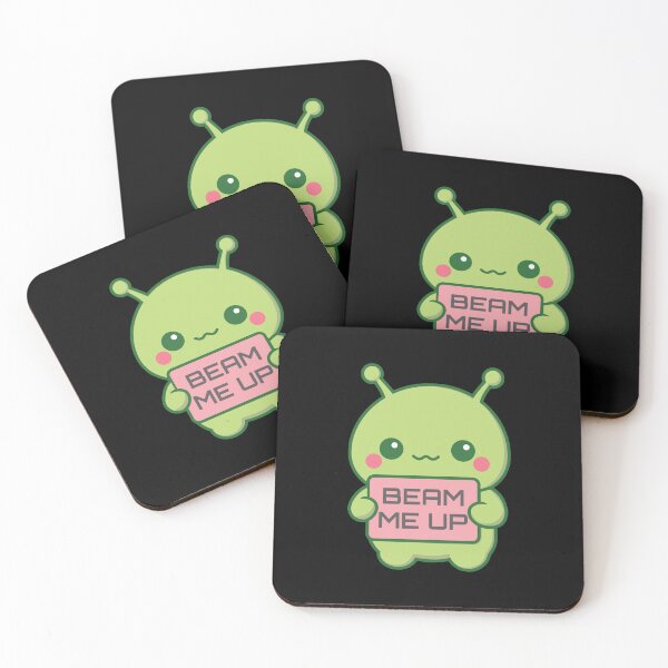 Item preview, Beam Me Up || Cute Kawaii Alien UFO designed and sold by LadyInEverGreen.