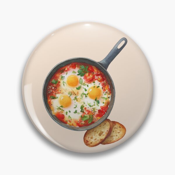 Item preview, Shakshuka in a Cast Iron Pan with Toast designed and sold by Violet Peonies.