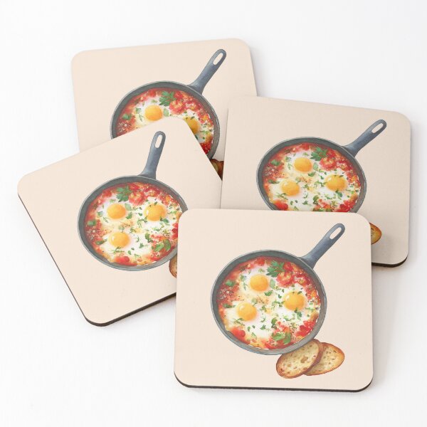 Item preview, Shakshuka in a Cast Iron Pan with Toast designed and sold by Violet Peonies.