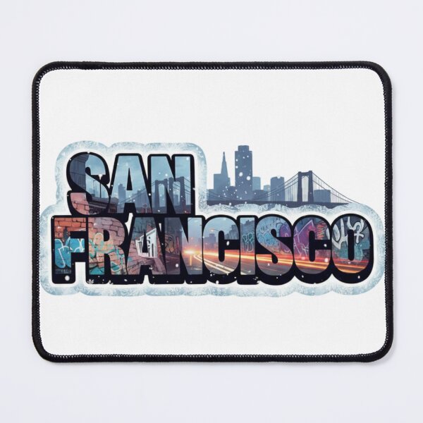 Item preview, San Francisco Sticker – Graffiti Winter City Word Art Gift designed and sold by Imaginarium of Chaos falcon88 .