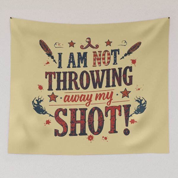 Item preview, I Am Not Throwing Away My Shot: Patriotic Graphic With Bold Text, Stars, And Feathers designed and sold by Rue Market.