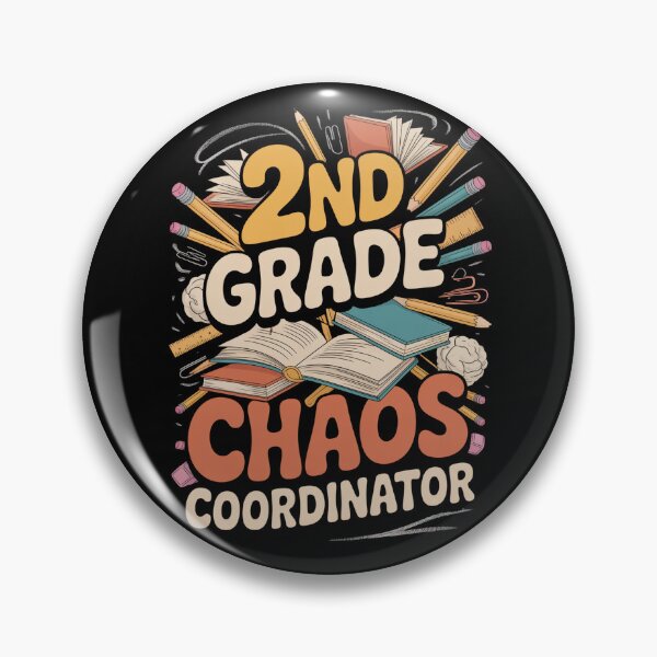 Item preview, 2nd Grade Chaos Coordinator Second Grade Teacher Retro School Supplies designed and sold by ViralVector.