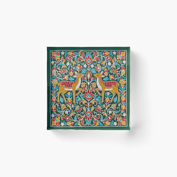 Item preview, Rogan Art Deer Folk Wildlife Floral Design designed and sold by wpsstudio.