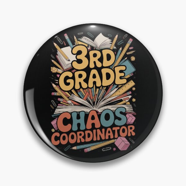 Item preview, 3rd Grade Chaos Coordinator Third Grade Teacher Retro School Supplies designed and sold by ViralVector.