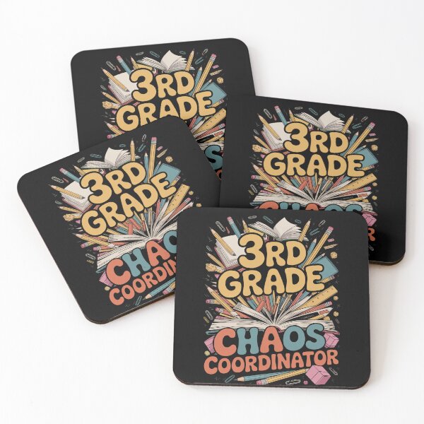 Item preview, 3rd Grade Chaos Coordinator Third Grade Teacher Retro School Supplies designed and sold by ViralVector.