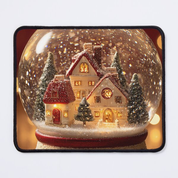 Item preview, Magical Christmas Snow Globe with Tiny Village - Vertical Art designed and sold by Lamarcy.