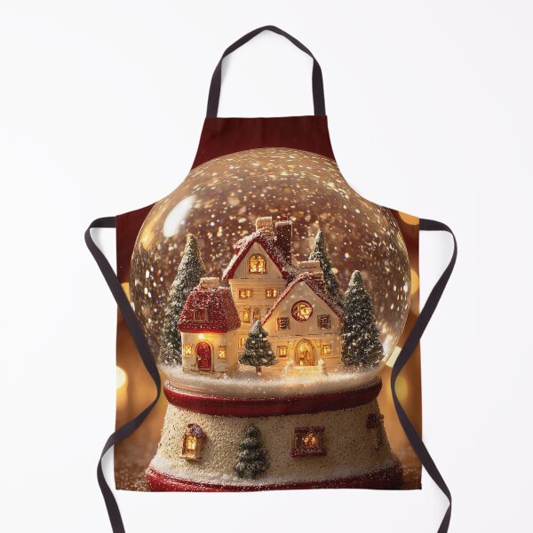 Item preview, Magical Christmas Snow Globe with Tiny Village - Vertical Art designed and sold by Lamarcy.