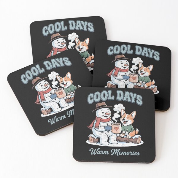 Item preview, Cute Corgi Dog And Snowman Coffee Winter Retro Illustration designed and sold by FreshVibe Prints.
